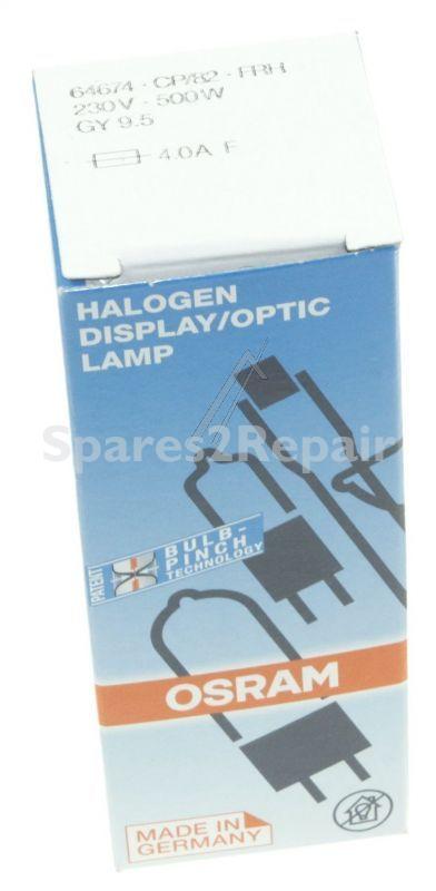 Osram Gy9,5-halogenlamps - Studio , Projektions Und Fotolampe, Gy9.5, 500 W, 230 V - 64674 CP/82 500W 230V GY9.5