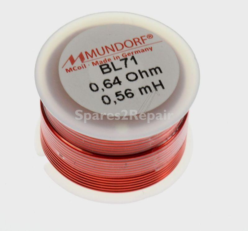 Mundorf Coil - 0,56mh-0,64r Mcoil Air-coil, Baked Varnish, 0,71mm-wire, 30x20mm