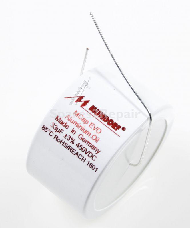Mundorf Foil Capacitor - 33uf-450v Audio Filmcap. Axial 85° 65x35mm