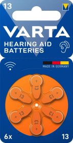 Varta 1.40v Button Cell Battery - 13 1,45v Hearing Aid Batteries 13 Blister 6