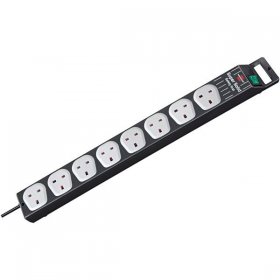 Brennenstuhl 5 Way Socket Outlet Switch - Premium-line Technik Steckdosenleiste 5-fach, 3m, Einzeln Schaltbar