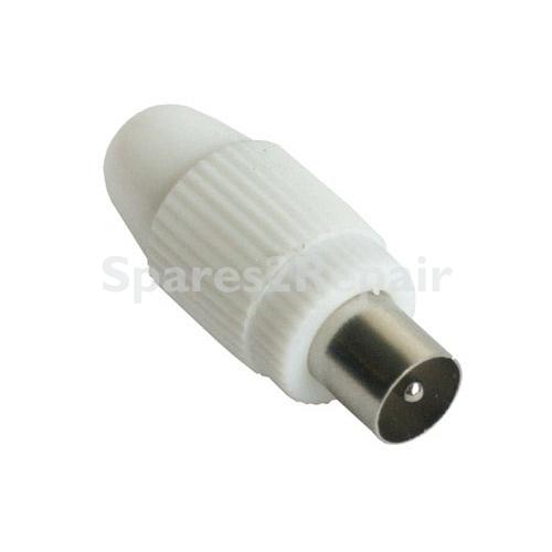Compatible Coaxial Connector - Coaxial Plug 9 5mm Twist-on Type White