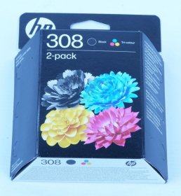 Hewlett Packard Cartridge - 6l6s6ue Hp Ink 6l6s6ue-308 Double Pack Bk c m y