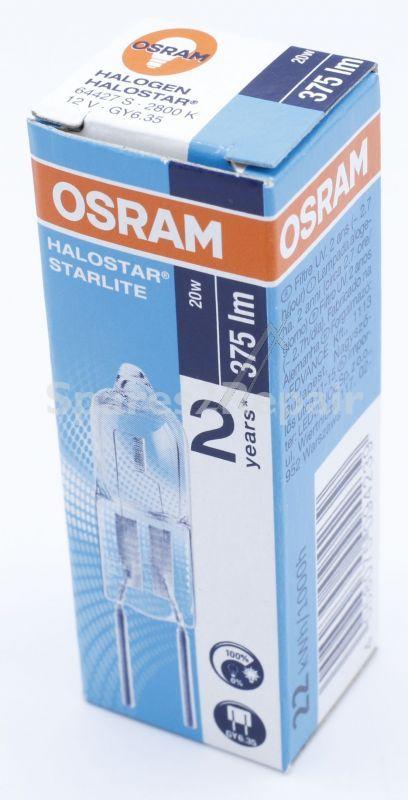 Osram Halogen Lamp - Gy6.35 Halogen Stick Socket Lamp,no Reflector, Gy6.35, 20 W, 12 V